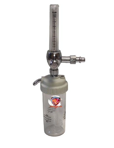 Настінний дозатор кисню (флуометр), одинарний, зволожувач: 330 мл